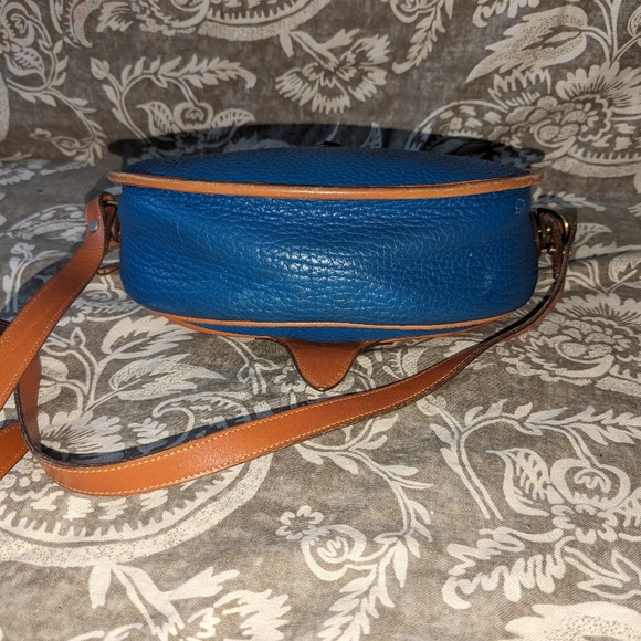 Vtg Dooney & Bourke Cavalry Trooper French Blue and British Tan Vintage Rare - Picture 5 of 7